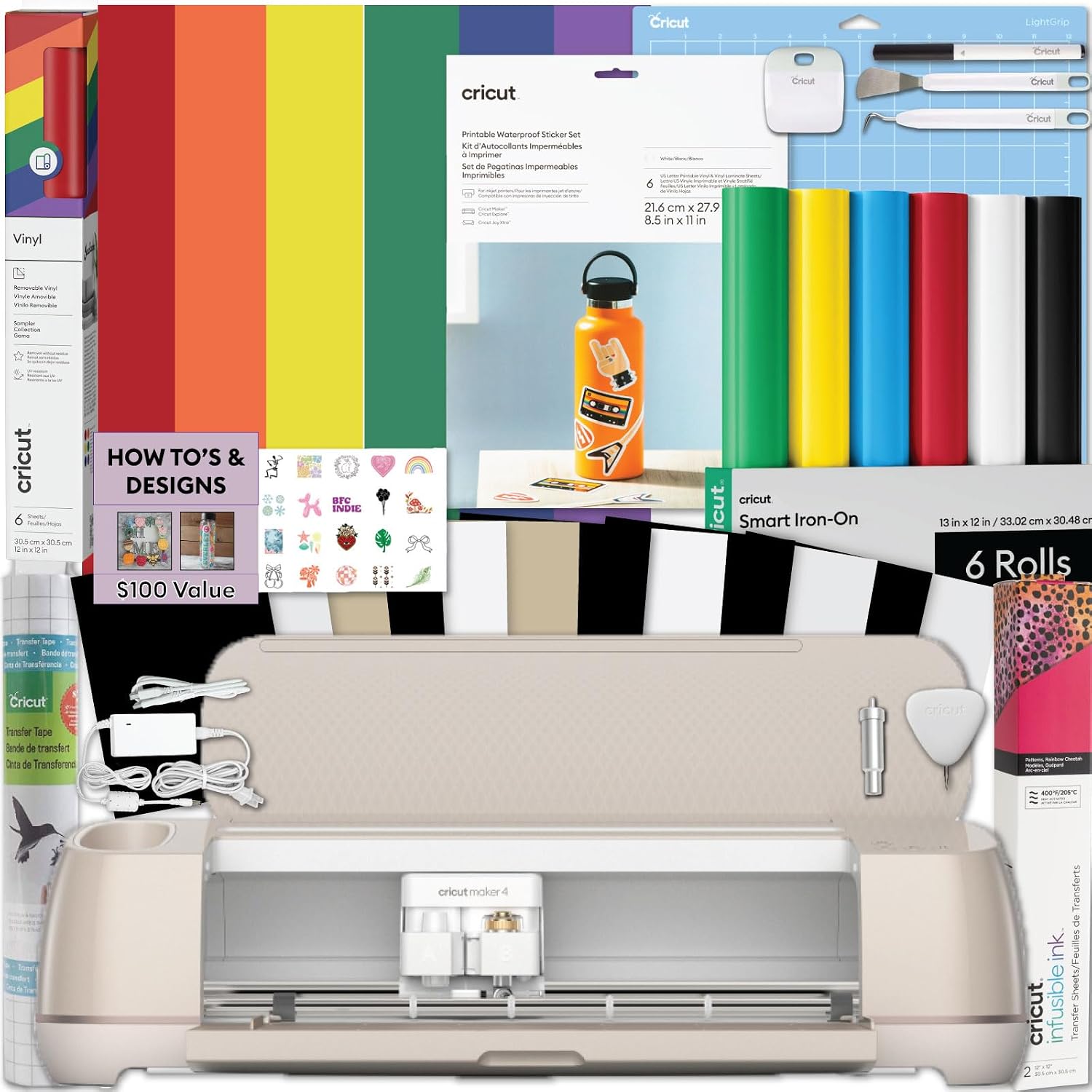 Silhouette America Cameo 5 Alpha (α) - Smart Cutting Machine for Print & Cut - Quiet Operation with AutoBlade, Studio Software, Cutting Mat- Matte Black (Deluxe Bundle)